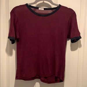 Brandy Melville Striped Cropped Tee